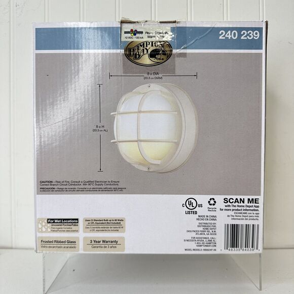 Minispotlight.com 12v 8” Round Caged Light Warm White Haunted House Escape Room - Picture 9 of 10